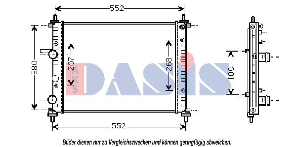 AKS DASIS Radiators, Motora dzesēšanas sistēma 080096N